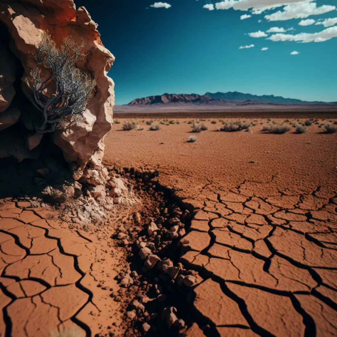 . Prompt: /imagine prompt: Soil erosion caused by a harsh desert wind, with the environment being a barren, rocky landscape, and the mood being one of desolation and hopelessness, captured in a realistic photograph style using a wide-angle lens to capture the vastness of the scene. Camera model: Canon EOS R5. Lens: Canon RF 15-35mm f/2.8L IS USM. Aperture: f/8. Shutter speed: 1/500. ISO: 100. –ar 9:16 –v 4