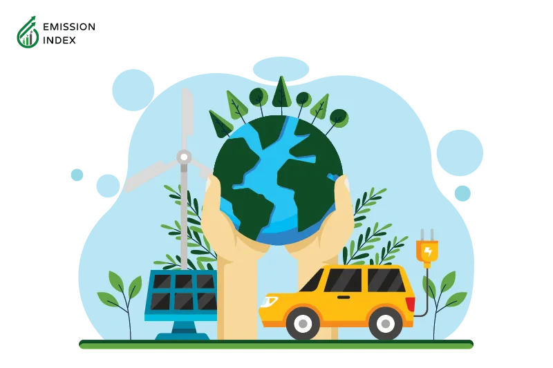 An illustration demonstrating how incentives drive emission reduction. The image showcases a dynamic scene with two contrasting sides. On the left, heavy pollution and greenhouse gas emissions are depicted, symbolizing the status quo. On the right, a cleaner and greener landscape emerges, representing the positive impact of incentives on emission reduction. Arrows and graphs connect the two sides, showing the cause-and-effect relationship between incentives and environmental change. This illustration emphasizes the role of various incentives, such as carbon pricing, tax credits, and renewable energy subsidies, in motivating industries and individuals to adopt eco-friendly practices, leading to a significant reduction in harmful emissions and a more sustainable world.