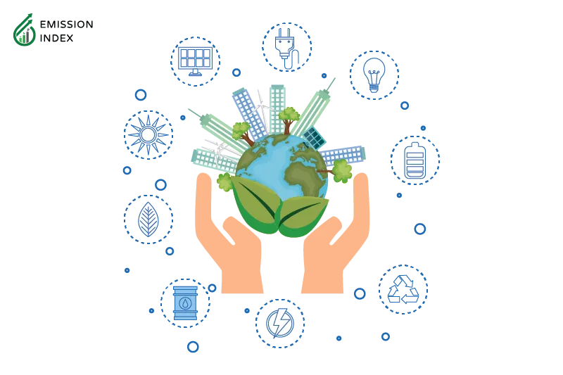 Illustration titled ‘Energy Security and Independence.’ The image features hands holding a globe, surrounded by a clean and green environment. The illustration highlights how clean energy, derived from renewable sources, can significantly contribute to enhancing energy security and independence for countries worldwide. By reducing reliance on imported fossil fuels, nations can build a more sustainable and resilient energy system.