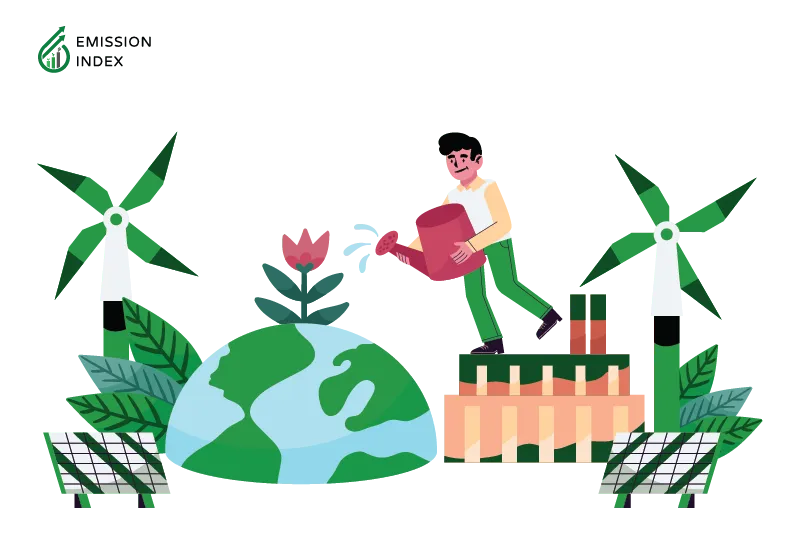 Illustration titled ‘What is Renewable Energy.’ The image features a man watering a globe and enjoying a sustainable environment around him. Renewable energy, often called clean energy or green energy, encompasses various reusable energy sources, including solar, wind, hydropower, geothermal, and biofuels. Unlike fossil fuels, these sources are virtually inexhaustible and provide a continuous energy flow without depleting the Earth’s resources. By harnessing renewable energy, we can mitigate the negative impacts of fossil fuels and meet our growing energy needs in a sustainable manner.