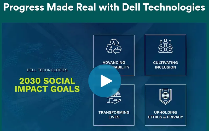 Progress Made Real articulates how Dell will create a positive social impact by advancing sustainability, cultivating inclusion and transforming lives around the world.