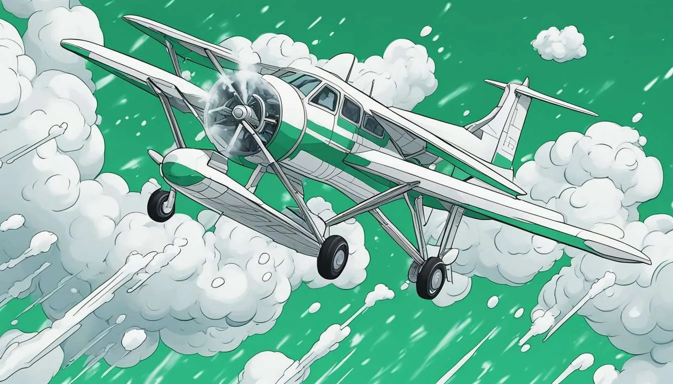 A cloud seeding aircraft releases silver iodide into a cloud, causing water droplets to freeze and form ice crystals, leading to precipitation