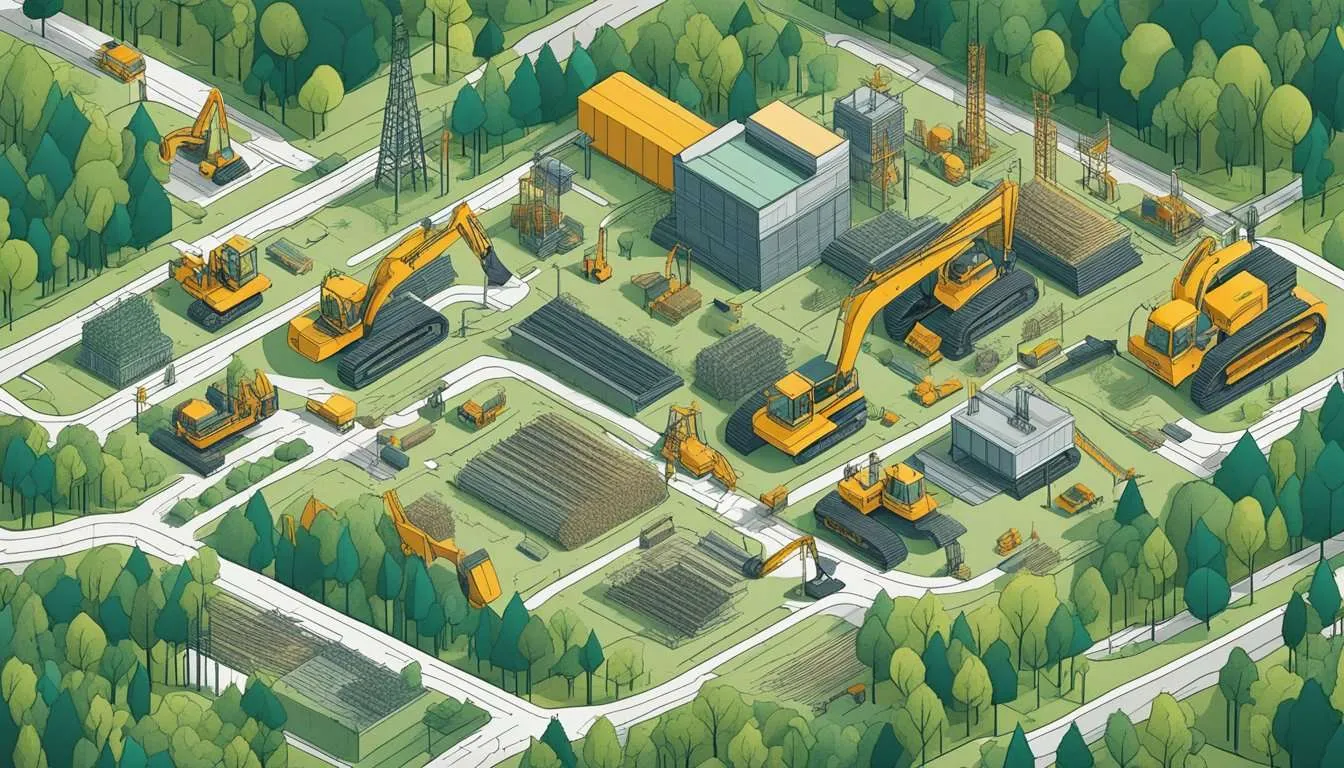 Infrastructure construction leads to tree clearing. Roads, buildings, and mining operations displace forests. Machinery and equipment further degrade the environment